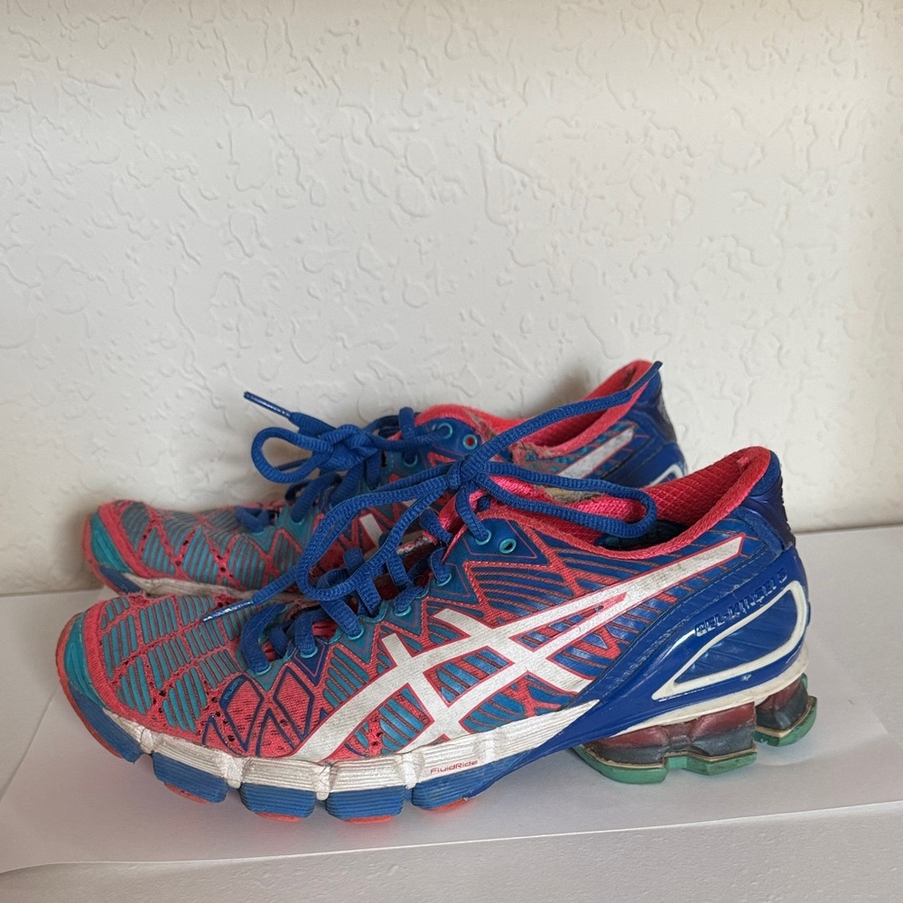 Asics Blue and Pink Gel Athletic Shoes